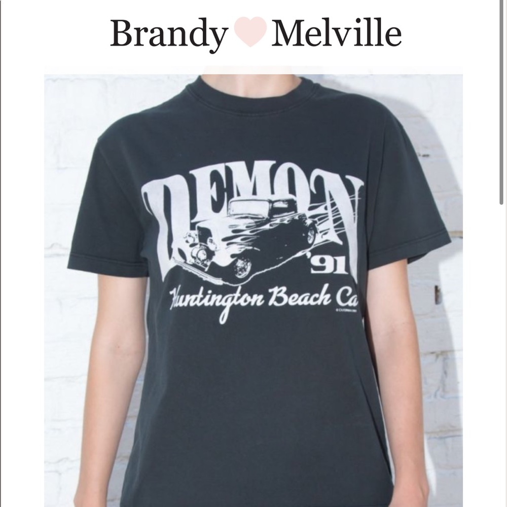 Brandy Melville/John Galt black graphic shirt